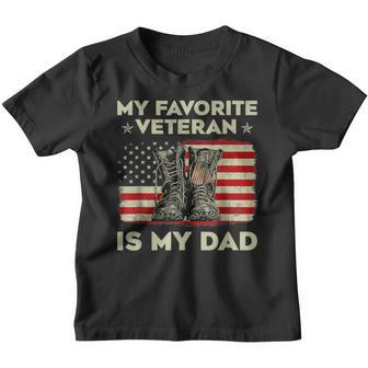 Father Veterans Day My Favorite Veteran Ismy Dad For Kids Youth T-shirt - Thegiftio UK