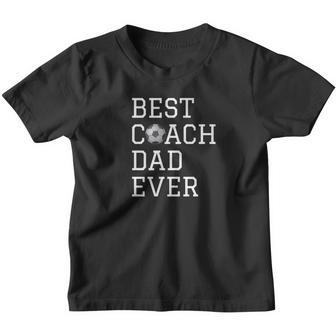 Fathers Coaching Gift Best Soccer Coach Dad Ever Youth T-shirt - Thegiftio UK