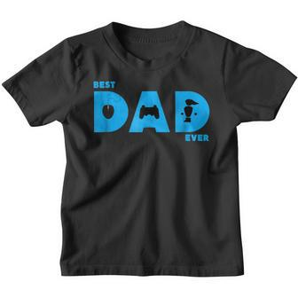 Fathers Day Gift Best Dad Ever Gamer Gaming Papa Gift For Mens Youth T-shirt | Mazezy