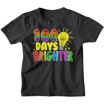 Fidget Toy 100 Days Of School Pop It 100 Days Brighter Kids Youth T-shirt - Thegiftio UK
