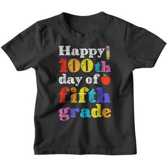 Fifth Grade Teacher Happy 100Th Day School Smarter Party Youth T-shirt - Thegiftio UK
