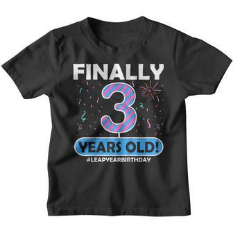 Finally 3 Years Old Leap Year 12Th 12 Year Old Kids Birthday Youth T-shirt | Mazezy