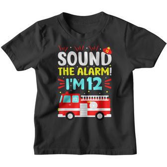 Fire Truck 12 Year Old Firefighter 12Th Birthday Boy Kids Youth T-shirt - Thegiftio UK