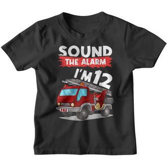 Fire Truck 12Th Birthday Boy 12 Year Old Firefighter Youth T-shirt - Thegiftio UK