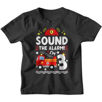 Fire Truck 3Rd Birthday Boy Toddler Firefighter 3 Youth T-shirt - Thegiftio UK