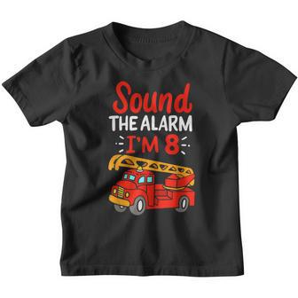 Fire Truck 8Th Birthday Boy Toddler Firefighter 8 Youth T-shirt - Thegiftio UK