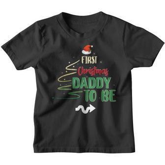 First Christmas Daddy To Be Pregnancy Announcement Gifts Men Youth T-shirt - Thegiftio UK