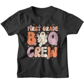 First Grade Boo Crew Cute Ghost Halloween Teacher Student Youth T-shirt - Thegiftio UK