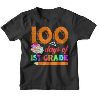 First Grade School Student Kids 100 Days Of School Youth T-shirt - Seseable