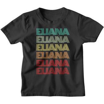 First Name Eliana Girl Retro Personalized Groovy 60S Youth T-shirt - Thegiftio UK