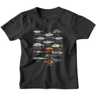 Fish Species Biology Types Of Saltwater Fish Fishing Youth T-shirt - Thegiftio UK