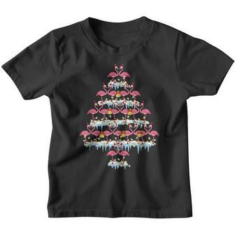Flamingo Christmas Tree Ornament Decor Funny Xmas For Girls V3 Youth T-shirt - Thegiftio UK