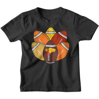 Football Player Turkey Funny Thanksgiving 2022 Boys Girls Youth T-shirt - Thegiftio UK
