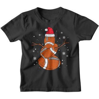 Football Snowman Cute Christmas Love Sports Boys Men Kids Youth T-shirt - Thegiftio UK