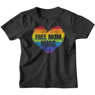 Free Mom Hugs Proud Mother Heart Love Gay Cute Rainbow Gift Youth T-shirt - Thegiftio UK