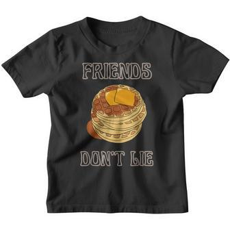 Friends Dont Lie El Eggo Waffles Graphic - Mens & Womens Youth T-shirt - Thegiftio UK