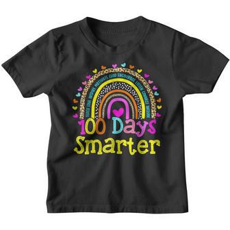 Funny 100 Days Smarter Happy 100Th Day Of School Gifts V2 Youth T-shirt - Thegiftio UK