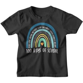 Funny 100Th Day Of School Teacher 100 Days Smarter Rainbow Youth T-shirt - Thegiftio UK