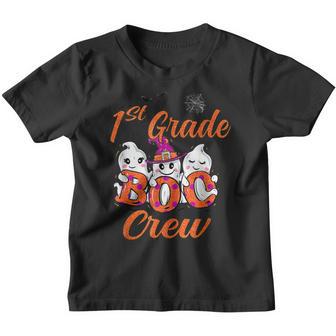 Funny 1St Grade Boo Crew 1St Grade Retro Teacher Halloween Youth T-shirt - Thegiftio UK