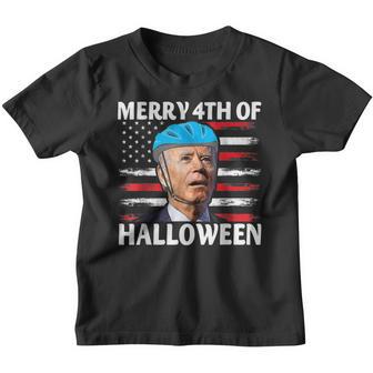 Funny Biden Dazed Merry 4Th July Happy Halloween Biden Bike Youth T-shirt - Thegiftio UK