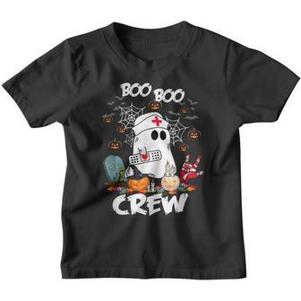Funny Boo Boo Crew Ghost Nurse Retro Halloween 2021 Nursing Youth T-shirt - Thegiftio UK