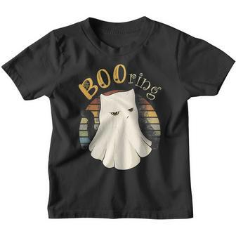 Funny Booring Halloween Pun Cat Lover For Men V2 Youth T-shirt - Thegiftio UK