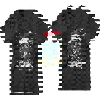 Funny Bowling Christmas Lights Santa Hat Men Women Kids Youth T-shirt - Thegiftio
