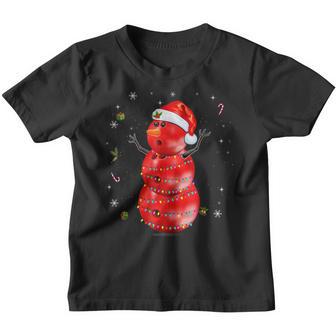Funny Bowling For Boys Girls Christmas Snowman Bowling Youth T-shirt - Thegiftio UK