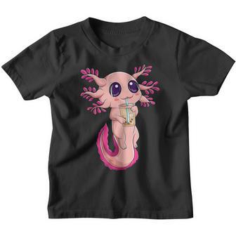 Funny Bubble Boba Tea For Women Girls Cute Kawaii Axolotl Youth T-shirt - Thegiftio UK