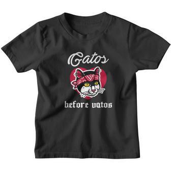 Funny Cat Lover Gatos Before Vatos Youth T-shirt - Thegiftio UK