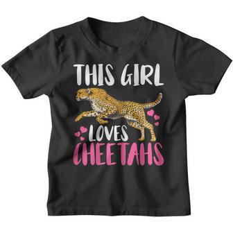 Funny Cheetah This Girl Loves Cheetahs Wild Animal Kids Youth T-shirt - Thegiftio UK