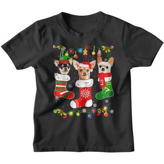 Funny Chihuahua Christmas Lights Xmas Dog Lover For Mens Youth T-shirt - Thegiftio UK