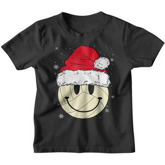 Funny Christmas Cute Volleyball Smile Face Santa Hat Youth T-shirt - Thegiftio UK