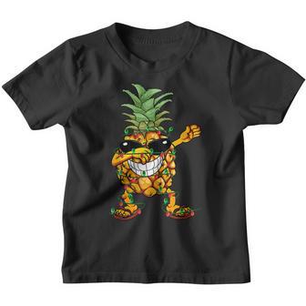 Funny Christmas Dabbing Pineapple Lights Sunglasses Men Boys V3 Youth T-shirt - Thegiftio UK