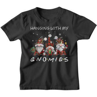 Funny Christmas Gnome Hanging With My Gnomies Men Women Kids V14 Youth T-shirt - Thegiftio UK