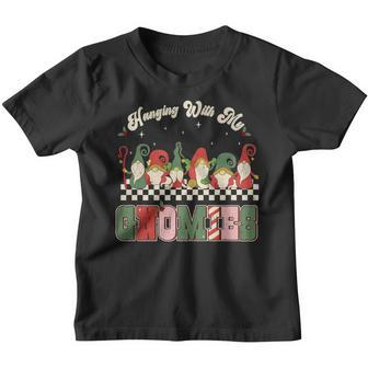 Funny Christmas Gnome Hanging With My Gnomies Men Women Kids V18 Youth T-shirt - Thegiftio UK