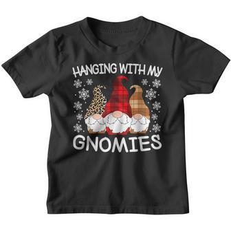 Funny Christmas Gnome Hanging With My Gnomies Men Women Kids V23 Youth T-shirt - Thegiftio UK