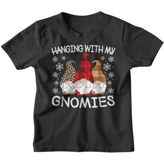 Funny Christmas Gnome Hanging With My Gnomies Men Women Kids V27 Youth T-shirt - Thegiftio UK