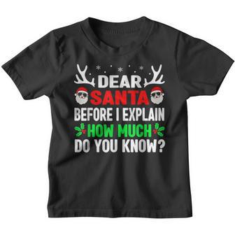 Funny Christmas Kids Adults Dear Santa I Can Explain Youth T-shirt - Thegiftio UK