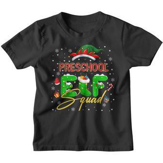 Funny Christmas Preschool Elf Squad Matching Group Xmas Youth T-shirt - Thegiftio UK