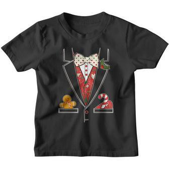 Funny Christmas Tuxedo Costume Youth T-shirt - Monsterry
