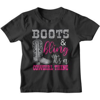 Funny Cowgirl Boots Bling Women Gift Cute Love Country Life Youth T-shirt - Thegiftio UK