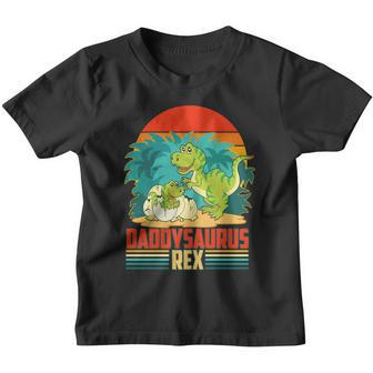 Funny Cute Daddysaurus Rex Youth T-shirt - Monsterry