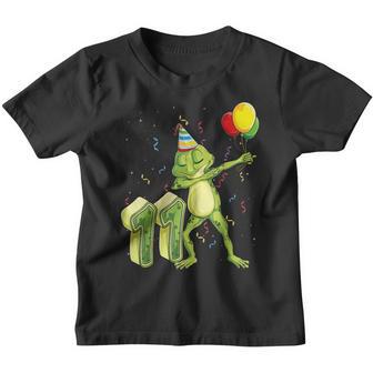 Funny Dab Frog 11Th Birthday Eleven 11 Years Old Bday Kids Youth T-shirt - Thegiftio UK