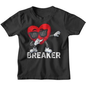 Funny Dabbing Heart Valentines Day Breaker Love Boys Girls Youth T-shirt - Thegiftio UK