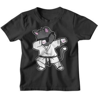 Funny Dabbing Karate Cat For Karate Girls Youth T-shirt - Thegiftio UK