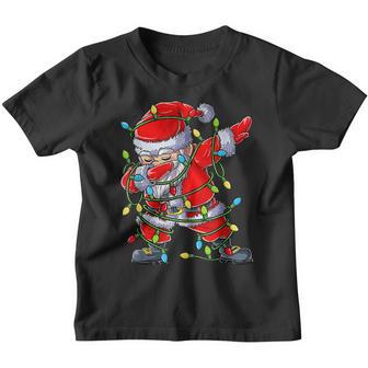 Funny Dabbing Santa Christmas Tree Lights Xmas Boys Kids Dab V2 Youth T-shirt - Thegiftio UK
