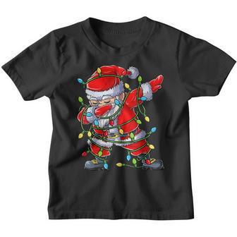 Funny Dabbing Santa Christmas Tree Lights Xmas Boys Kids Dab Youth T-shirt - Thegiftio UK