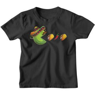Funny Eating Tacos Cinco De Mayo Boys Kids Woman Men Mexican Youth T-shirt | Mazezy