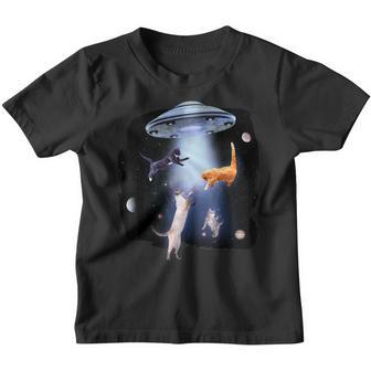 Funny Galaxy Cat Space Kitty Planets Galaxy Youth T-shirt - Thegiftio UK